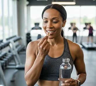 Beneficios del primer día - Persona tomando suplemento